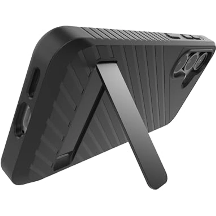 ZAGG Denali KS Graphen verstärkte Hülle mit Aufsteller für Samsung Galaxy S25 [6.2-Inch], Zwei-Schichten-Schutz, 5m Fallschutz, sicherer Griff, Wärmeableitung, schwarz – Bild 3