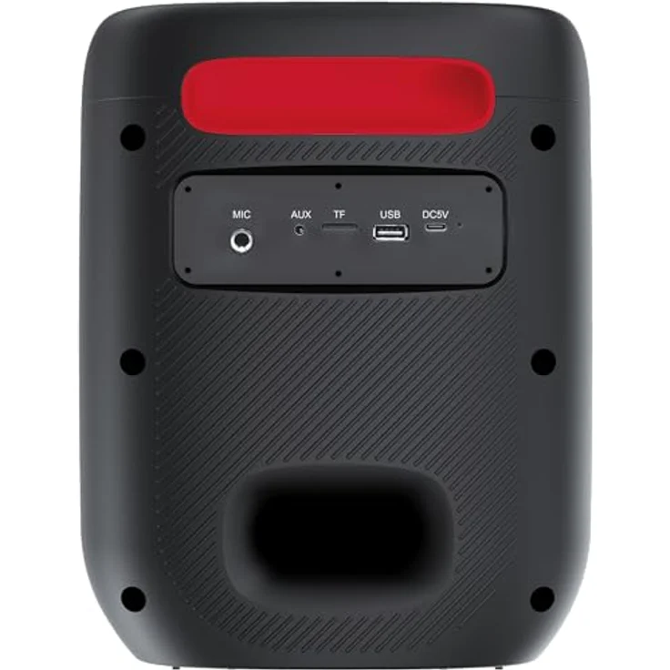 Kenwood Party-Lautsprecher AS-P200BT - Tragbarer Partylautsprecher mit 50 W RMS Ausgangsleistung, dynamische Lightshow, 10 Stunden Akkulaufzeit, BLUETOOTH, TWS, USB, SD, AUX, Mikrofoneingang, Schwarz – Bild 3
