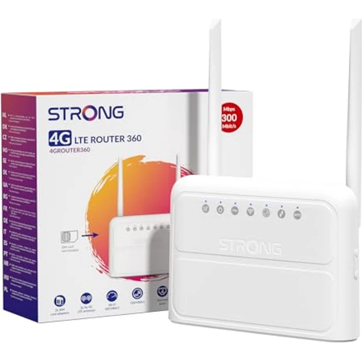 Strong 4GROUTER360, leistungsstarker 4G-Router mit bis zu 300 Mbit/s, Weiss – Bild 2