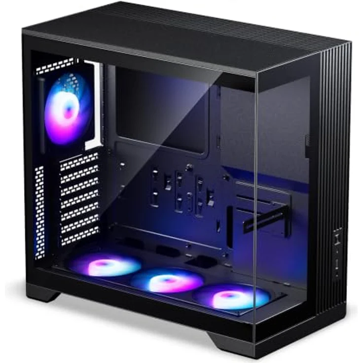 Phanteks XT V5 Midi-Tower ATX Gehäuse mit Tempered Glass, 4 RGB-Lüfter, optimal für Luft- und Wasserkühlung, schwarz – Bild 1