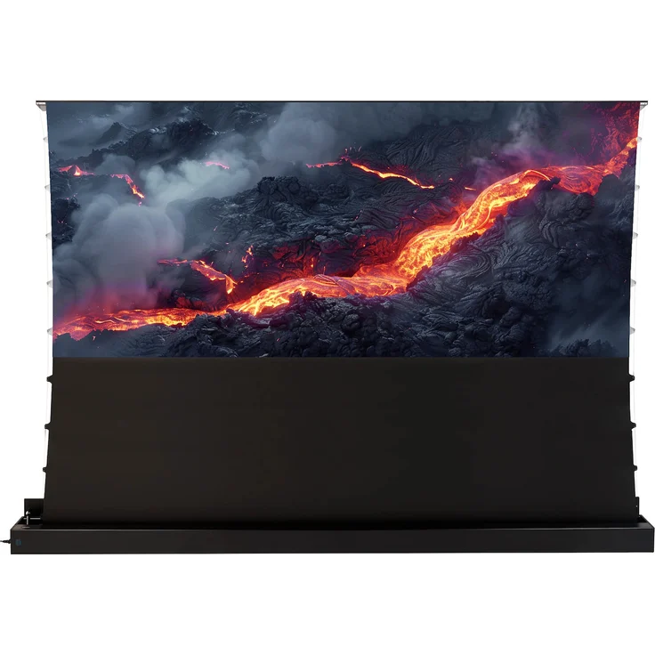 celexon UST Hochkontrast Bodenscheren Leinwand - HomeCinema Plus, 114" 21:9, elektrisch rollbar, schwarz