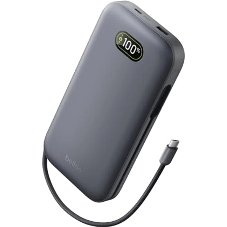 Belkin BOOST Charge Laptop Power Bank 27.000mAh, 240W, USB-C mit Kabel, für bis zu 3 Geräte, digitale Ladestatusanzeige, Handgepäck zugelassen – Bild 1