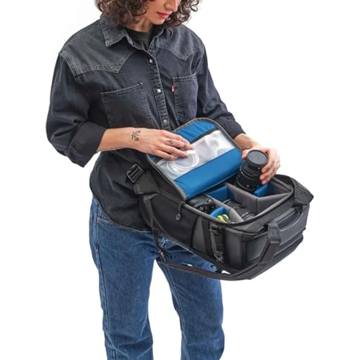 Tenba Solstice v2 20L Rucksack für DSLR und spiegellose Kameras und Objektive, Schwarz (636-440) - mit schwenkbarem Zugriff und versteckter Bluetooth-Tracker-Tasche – Bild 5