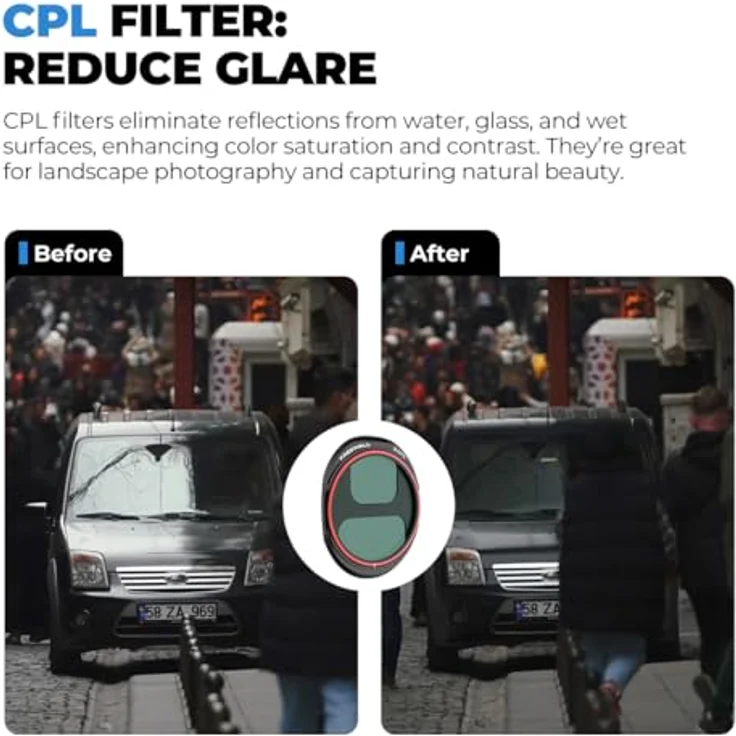 Freewell Mavic 4 Pro CPL Filter, Drohnen Zubehör mit Reflexionsreduzierung, Farb- und Kontraststeigerung, Gimbal-sichere Passform und scharfer Optik – Bild 2