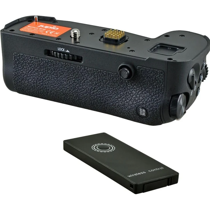 Jupio BatteryGrip für Panasonic DC-G9 (DMW-BGG9), Batteriegriff mit 2,4 GHz Funkfernsteuerung, schwarz