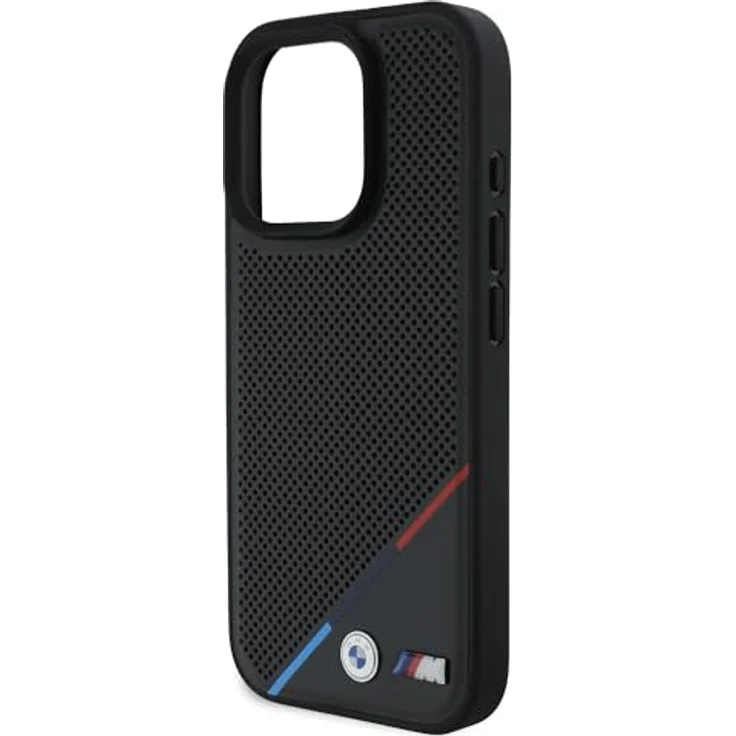 BMW BMHMP16L23PUPDK iPhone 16 Pro Hardcase, perforiert mit Tricolor Line und MagSafe, schwarz – Bild 6