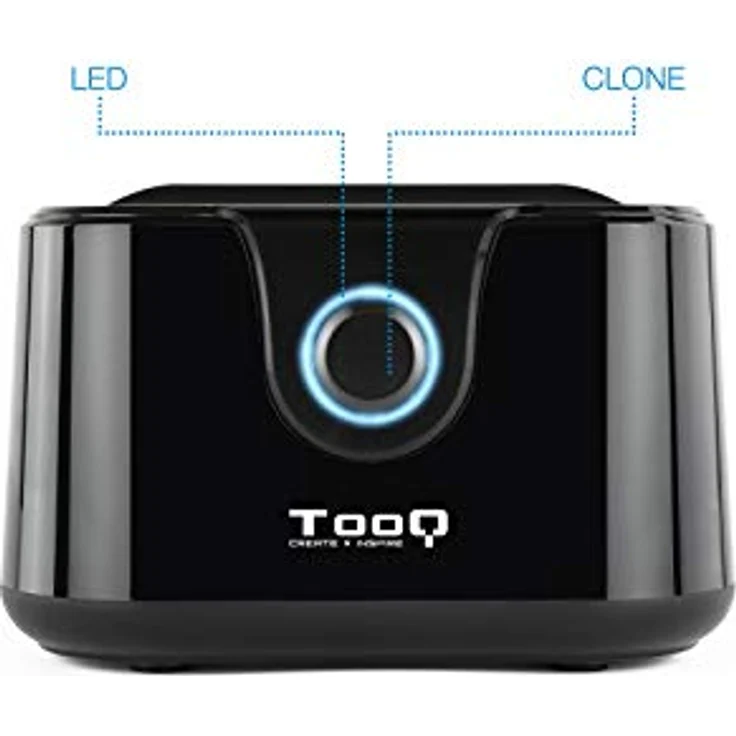 TooQ TQDS-802B - Dockingstation Anschlussbasis mit doppeltem SATA Schacht für 2,5 und 3,5 Zoll Laufwerke, USB 3.0 und USB 2.0-HOST, Offline CLONE Funktion, Farbe Schwarz – Bild 3
