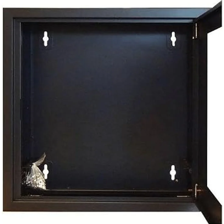 DSIT Wandgehäuse 3HE, Wandschrank mit Glastür, 185mm tief, 600x600mm, inkl. 2 Schlüssel und Schwerlast-Anker – Bild 3