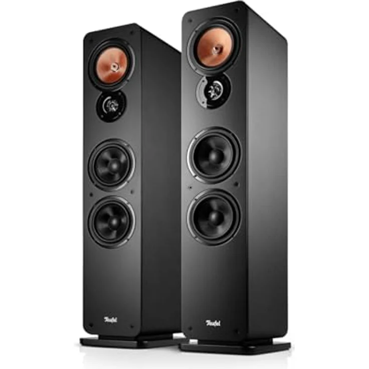 Teufel Ultima 40 Mk4, HiFi Standlautsprecher Paar mit Phase-Plug Hochtöner, Doppelrohr-Bassreflex und Kevlar Mitteltöner - schwarz – Bild 1