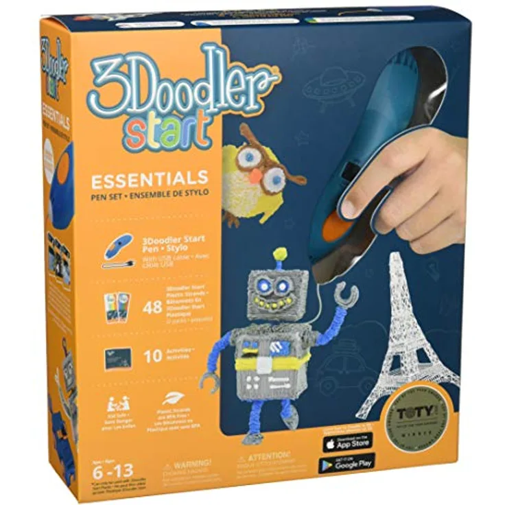 3Doodler Start, 3D-Stift für Kinder und Erwachsene, drahtlos mit umweltfreundlichem Kunststoff, niedrig schmelzend bei 40 Grad
