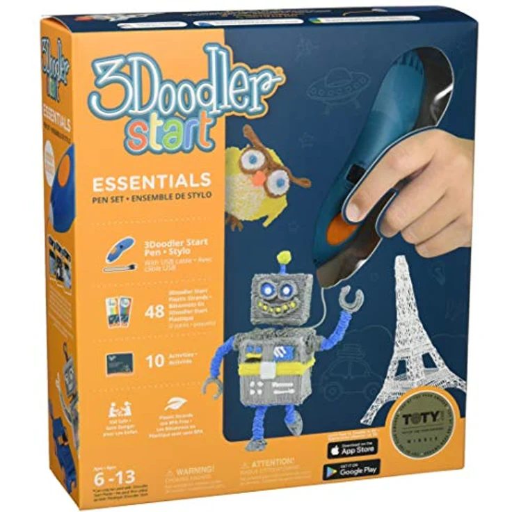 3Doodler Start, 3D-Stift für Kinder und Erwachsene, drahtlos mit umweltfreundlichem Kunststoff, niedrig schmelzend bei 40 Grad – Bild 1