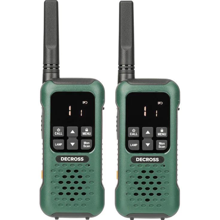Decross DC93 Twin EU Walkie-Talkie, 10 km Reichweite, IP67 wasserdicht, Grün