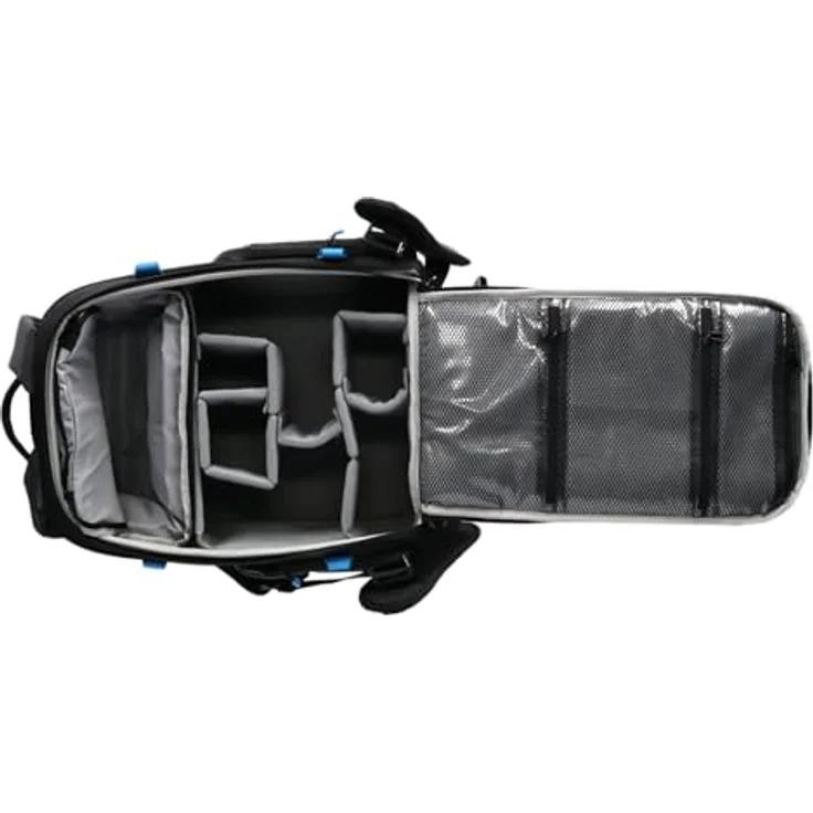 Rollei Fotoliner Ocean Pro: Großer Kamerarucksack in Schwarz aus 49 recycleten PET-Flaschen, Handgepäck-geeignet, inkl. Laptop-Fach, versetzbare Trennwände – Bild 9
