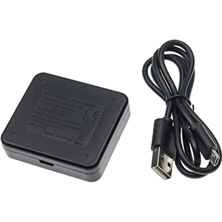 vhbw 2-Fach Akku-Ladegerät für NI-Cd, NiMH, Li-Ion-Akkuzellen, Haushaltsbatterien (9V Block Akkus) - Micro-USB-Ladegerät schwarz, von vhbw - Ladestatusanzeige, Überhitzungsschutz, präzise Verarbeitung – Bild 2