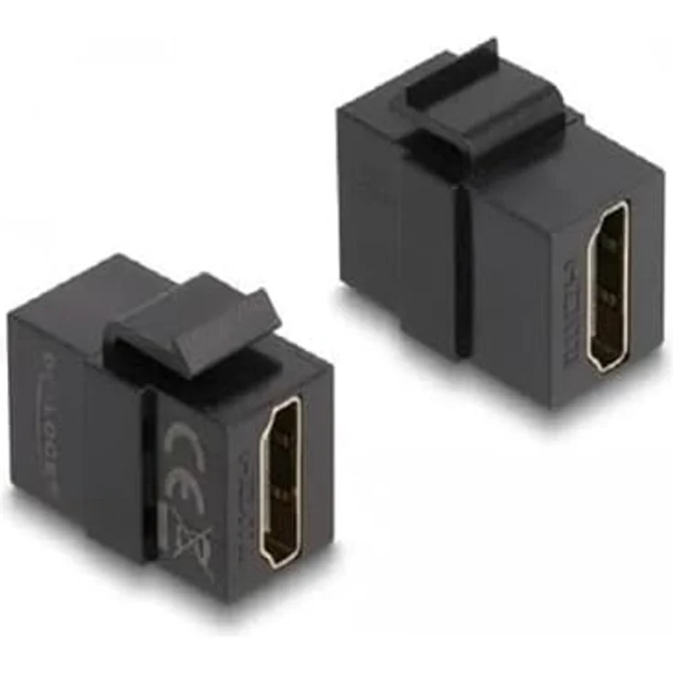 DeLOCK Keystone Modul HDMI Buchse zu HDMI Buchse, schwarz, HDMI-Adapter – Bild 1
