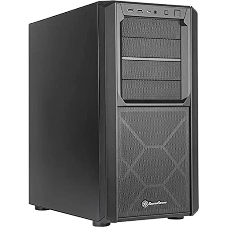 Silverstone SETA D1, Mid-Tower-ATX-Gehäuse, Unterstützung für Motherboards bis SSI-EEB, Umfassende Speicherleistung, SST-SED1-B – Bild 1