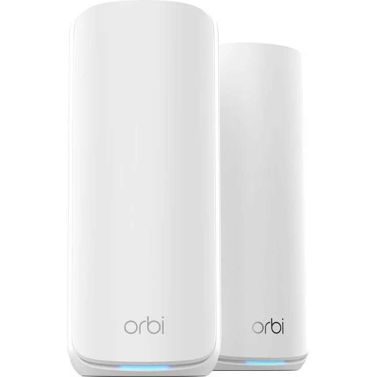Netgear Orbi 870 Series (RBE872) 2er Set, WiFi 7 Router mit bis zu 21 Gbps, 360° Abdeckung, Weiss