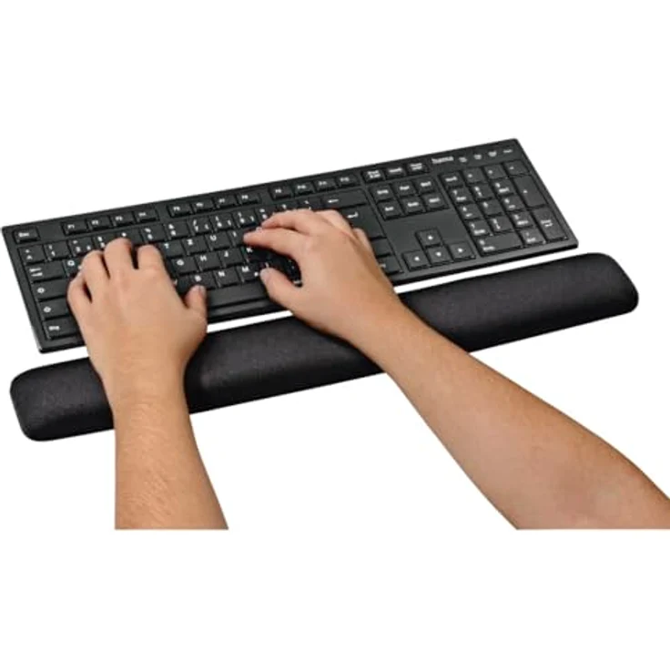 Hama Ergo Tastatur-Handballenauflage, Ergonomische Handballenauflage mit Memory Foam, Schwarz – Bild 10
