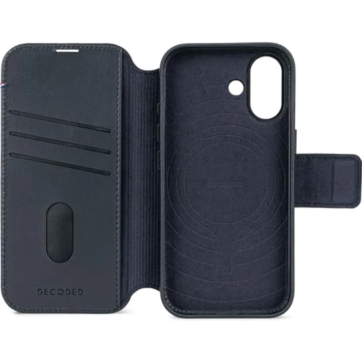 Decoded 2-in-1 Lederhülle für iPhone 17, Abnehmbare Wallet aus Premium ECCO Leder, Kompatibel mit MagSafe, Fallschutz, Kratzfest, Blau – Bild 4