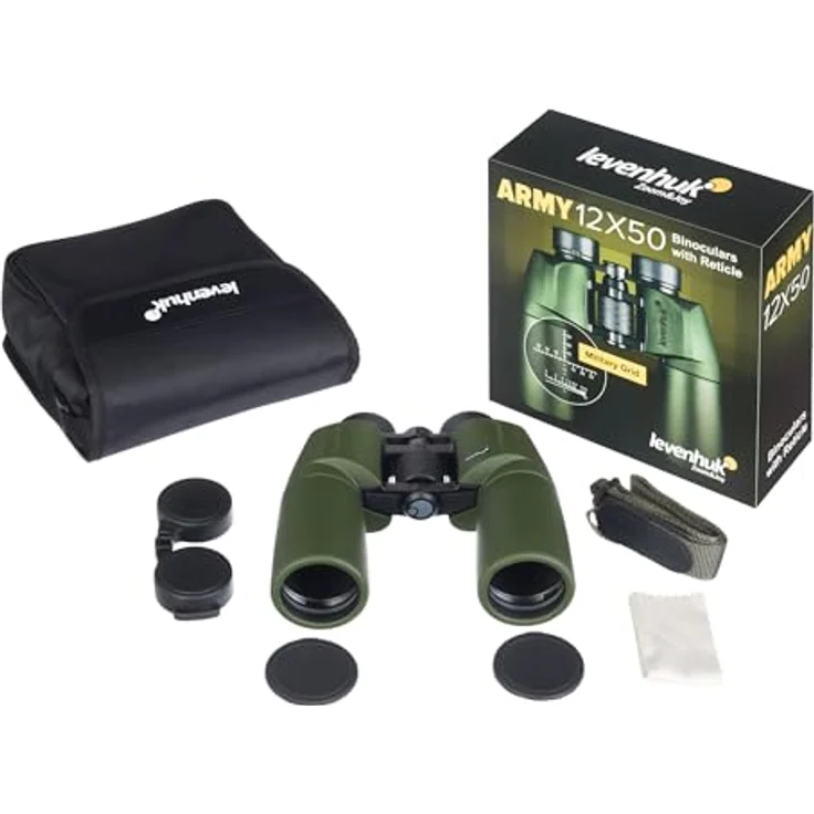 Levenhuk Army 12x50 Robustes Fernglas für das Angeln und die Jagd, Mehrfach Vergütete Optik und Absehen – Bild 3