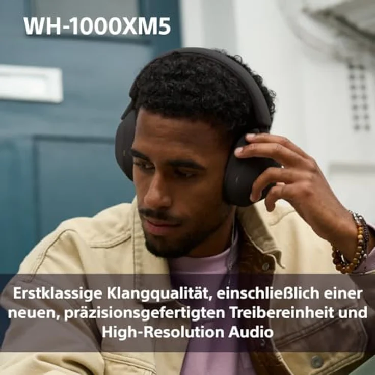 Sony WH-1000XM5 Kabellose Over-Ear-Kopfhörer mit Noise Cancelling, Bluetooth, klarer Gesprächsqualität, Hi-Res, bis zu 30h Akku, Schnellladefunktion, Alexa & Google, iOS & Android - Smoky Pink – Bild 4