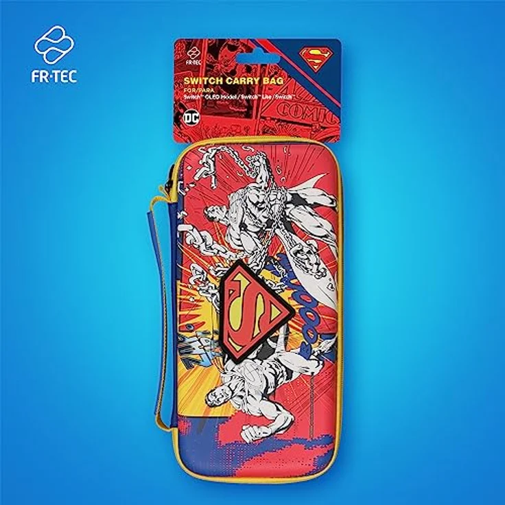 FRTEC Trage- und Aufbewahrungstasche für Nintendo Switch, offiziell von DC lizenziert, Premium-Tasche (Superman) – Bild 5