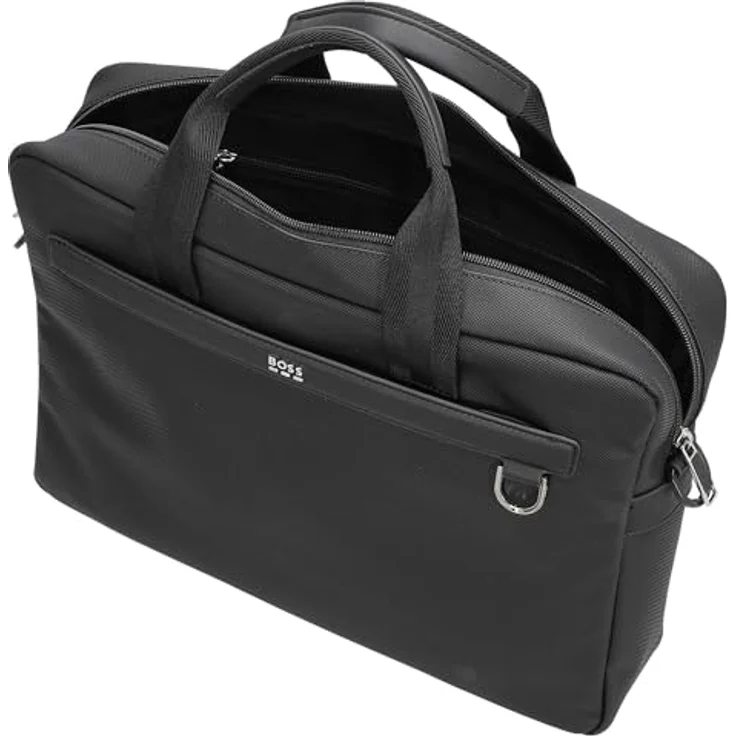 BOSS JINKO EVO Doc Case, Herren Laptoptasche aus schwarzem Polyester mit abnehmbarem Schulterriemen, 39x29,5x8,5 cm – Bild 6