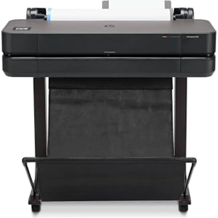 HP DesignJet T630 24 Zoll (61 cm 5HB09D), Großformatdrucker mit 2400x1200 DPI, 76 A1-Drucke/Stunde, Wi-Fi, Ethernet, USB, recyceltes Metall, schwarz