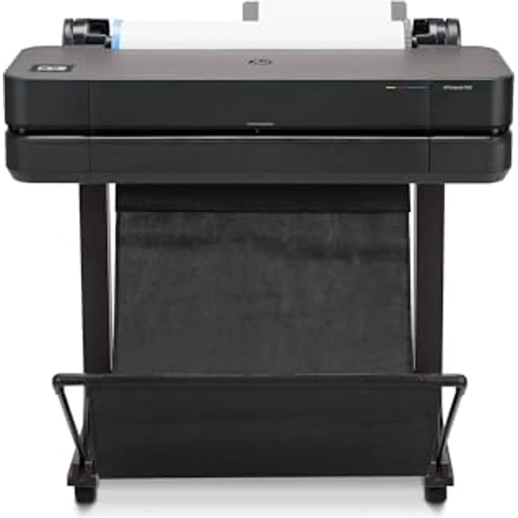HP DesignJet T630 24 Zoll (61 cm 5HB09D), Großformatdrucker mit 2400x1200 DPI, 76 A1-Drucke/Stunde, Wi-Fi, Ethernet, USB, recyceltes Metall, schwarz – Bild 1