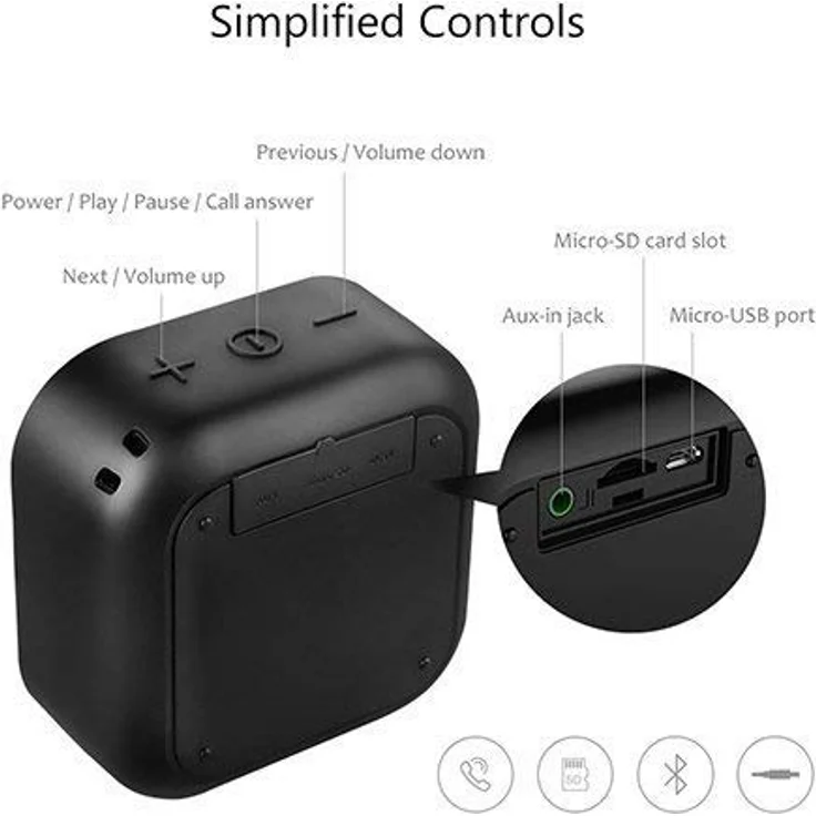 MIFA Mini Lautsprecher Bluetooth 4.2 schwarz – Bild 2