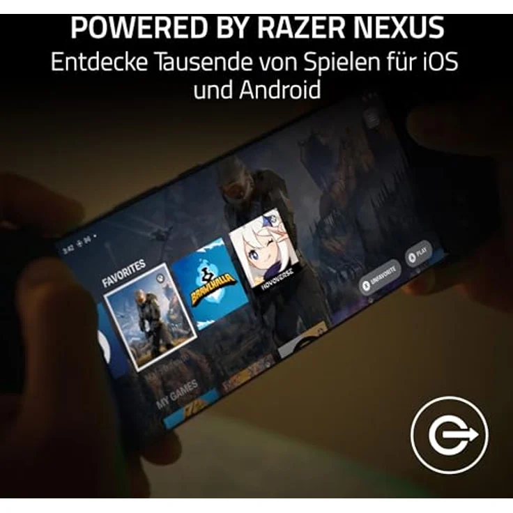 RAZER Razer Kishi V2 USB C - Gaming Controller for iPhone and Android, Mobile Gaming in Konsolen-Qualität, Ausziehbares Mittelteil für USB-C-Geräte, Kompatibel zu Samsung Galaxy S23-Reihe und iPhone 15, Latenzfreie Konnektivität, Passthrough-Aufladen, Virtueller-Controller-Modus – Bild 7