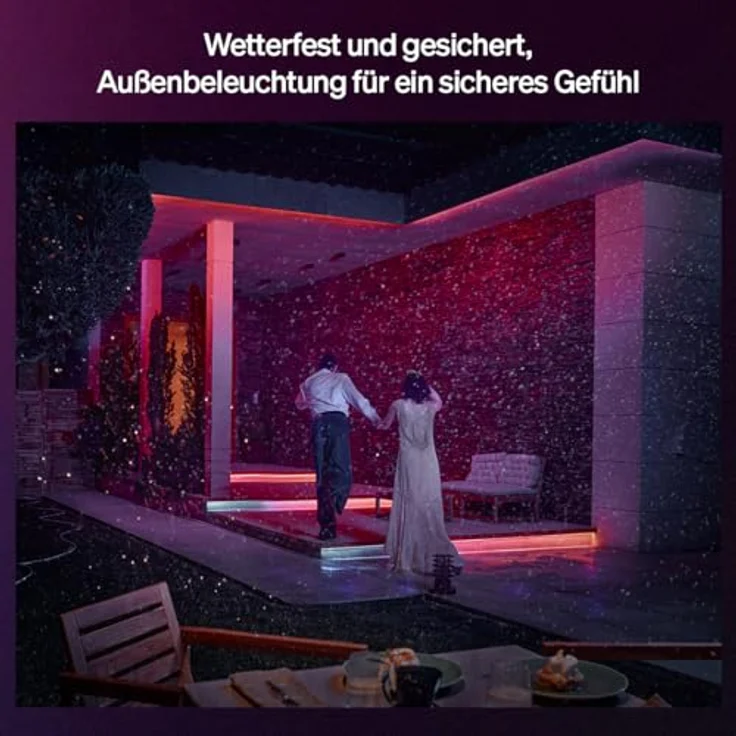 Philips Hue Flux Outdoor 10-Meter LED-Lightstrip, 3000 lm, Mehrfarbig, wetterfest, App- und Sprachsteuerung – Bild 6