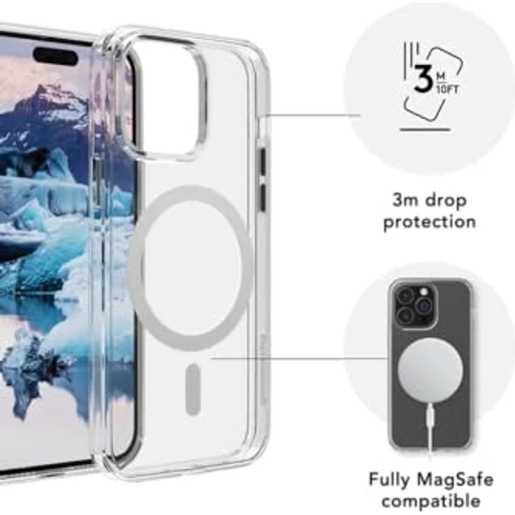 dbramante1928 Iceland Pro MagSafe, Schutzhülle für iPhone 15 Pro, Clear – Bild 3