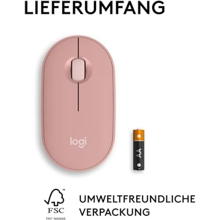 Logitech M350s Maus (Bluetooth, 4.000 DPI, Energiesparmodus) in Pebble Mouse 2 Design, recycelter Kunststoff, Blau – Bild 10