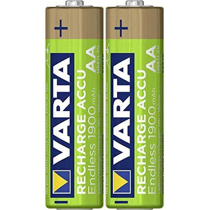 Varta Endless Akku, wiederaufladbar bis zu 2100 Aufladungen, geringe Selbstentladung, Ready-To-Use vorgeladener AA Mignon Ni-MH Akku, 2er Pack, 1900mAh, wiederaufladbar ohne Memory Effekt – Bild 4