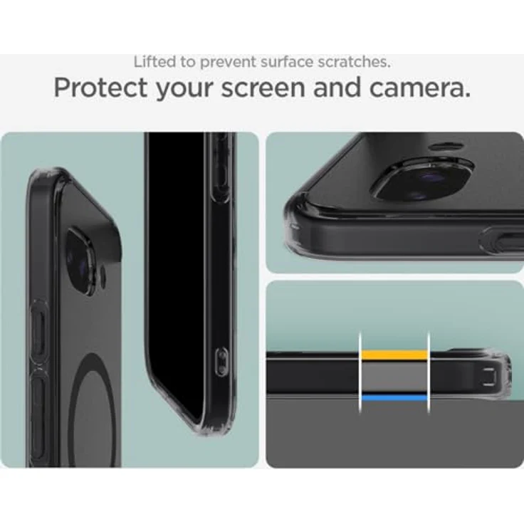 Spigen Ultra Hybrid MagFit Hülle für Google Pixel 9a, Kompatibel mit MagSafe - Frost Black – Bild 5
