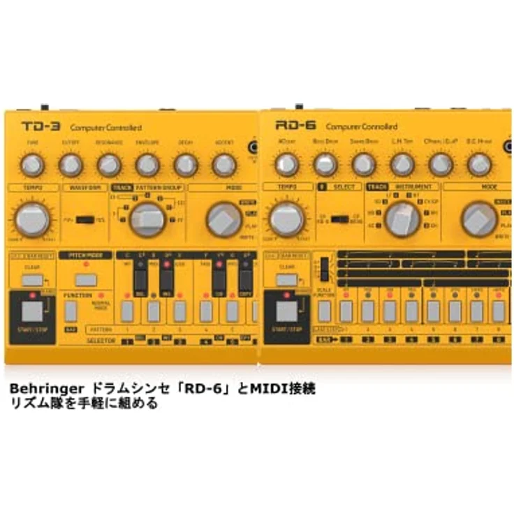 Behringer TD-3 AM, Analog Synthesizer mit 16-Schritt Stepsequencer, Acid-Filter und Distortion Effekt – Bild 5