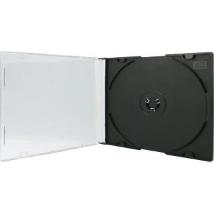 Xlayer 100 Stück DVD CD Hüllen Single black Slim Case – Bild 4