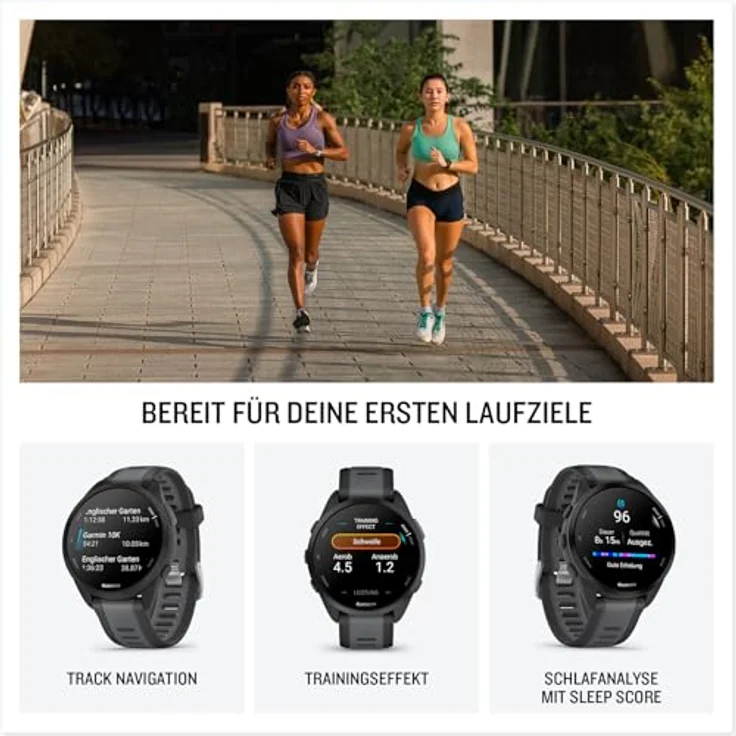 Garmin Forerunner 165, leichte GPS Smartwatch zum Laufen, AMOLED Touchscreen, Trainingsempfehlungen, Gesndheitsdaten, smarten Funktionen – Bild 4