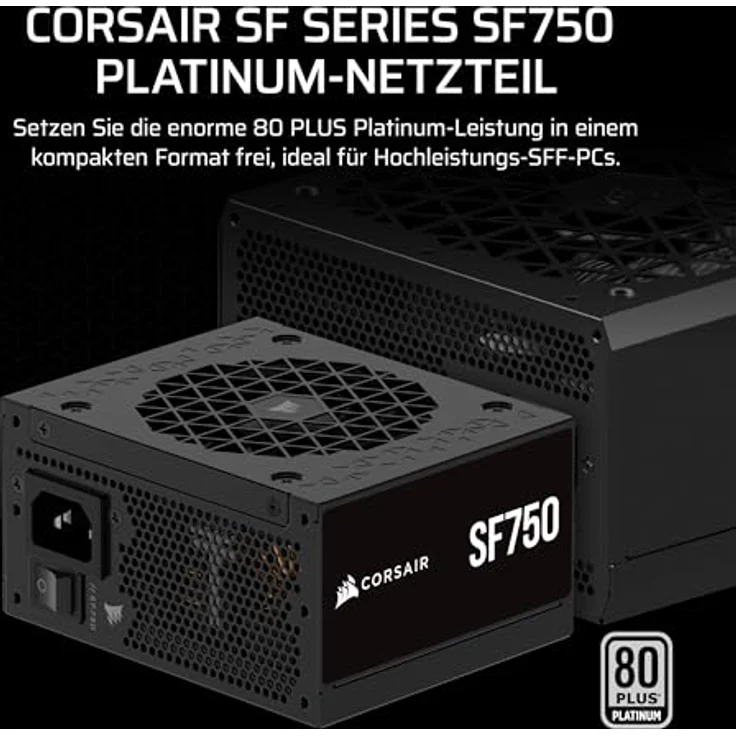 Corsair SF750 (750 W), PC Netzteil, Schwarz mit 80 PLUS Platinum-Zertifizierung – Bild 2