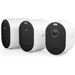 Arlo Pro 5 WLAN Überwachungskamera aussen, 2K UHD, 3er Set Weiß, Verbesserte Farbnachtsicht, 160° Blickwinkel, 2-Wege Audio, mit 30-tägigem Secure Plan Testzeitraum