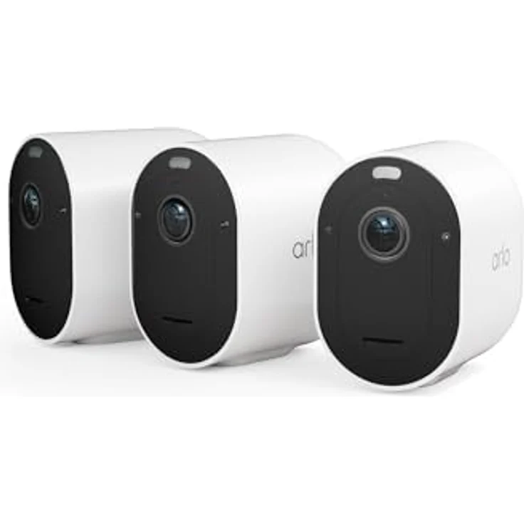 Arlo Pro 5 WLAN Überwachungskamera aussen, 2K UHD, 3er Set Weiß, Verbesserte Farbnachtsicht, 160° Blickwinkel, 2-Wege Audio, mit 30-tägigem Secure Plan Testzeitraum – Bild 1