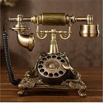 Harz Nachahmung Kupfer Vintage Style Rotary Retro altmodisches Rotary Dial Haus und Büro Telefon Telefon Home Wohnzimmer Dekor