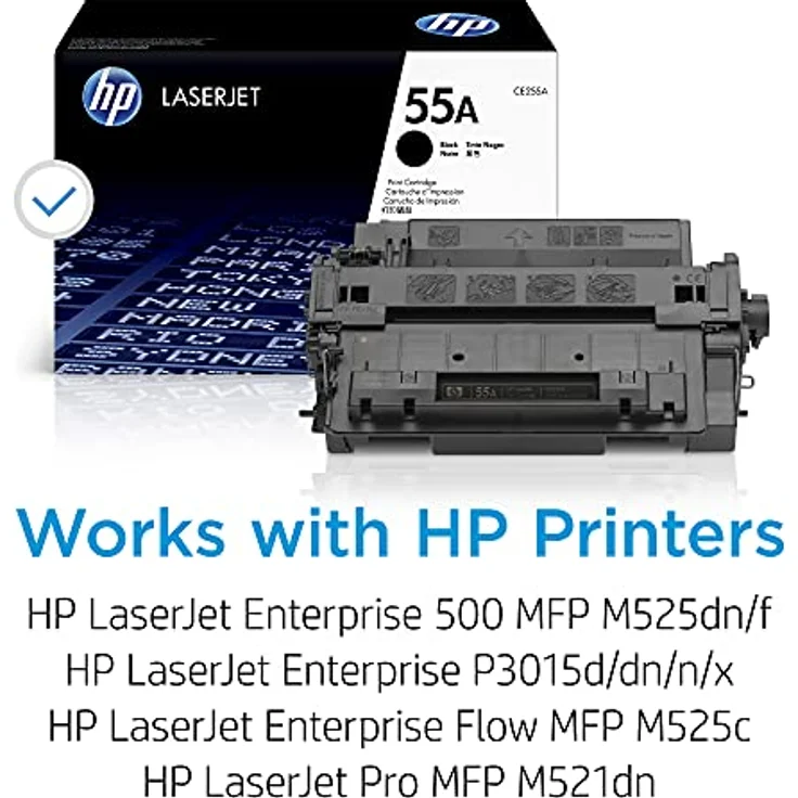 HP 55A (CE255A) Schwarz Original Toner für HP Laserjet Enterprise P3015, M525, HP Laserjet Pro M521 – Bild 3