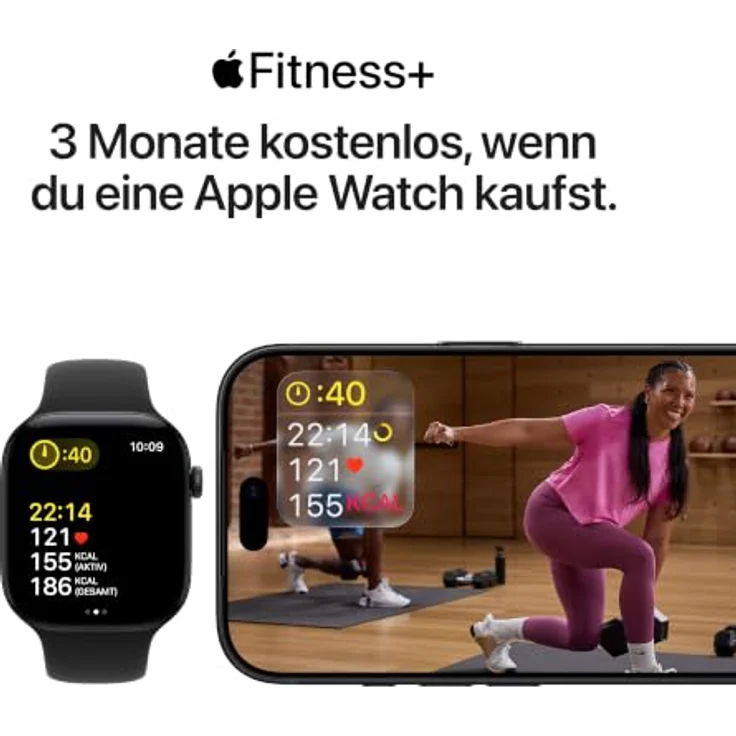 Apple Watch SE 3, 44mm Mitternacht Aluminium Case, leistungsstarker S10 Dual-Core Prozessor, schwimmfest, Navyblau Sport Band S/M – Bild 8