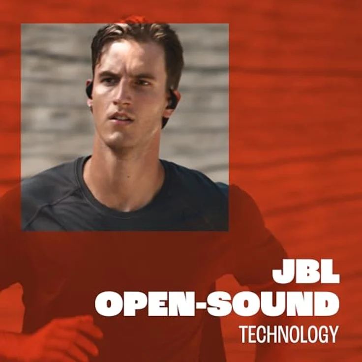 JBL Endurance Pace, Open-Ear-Sportkopfhörer mit Bluetooth, 10 Stunden Akkulaufzeit, IP68 wasser- und staubdicht, Titan-Memory-Draht Nackenbügel, Schwarz/Limette – Bild 4