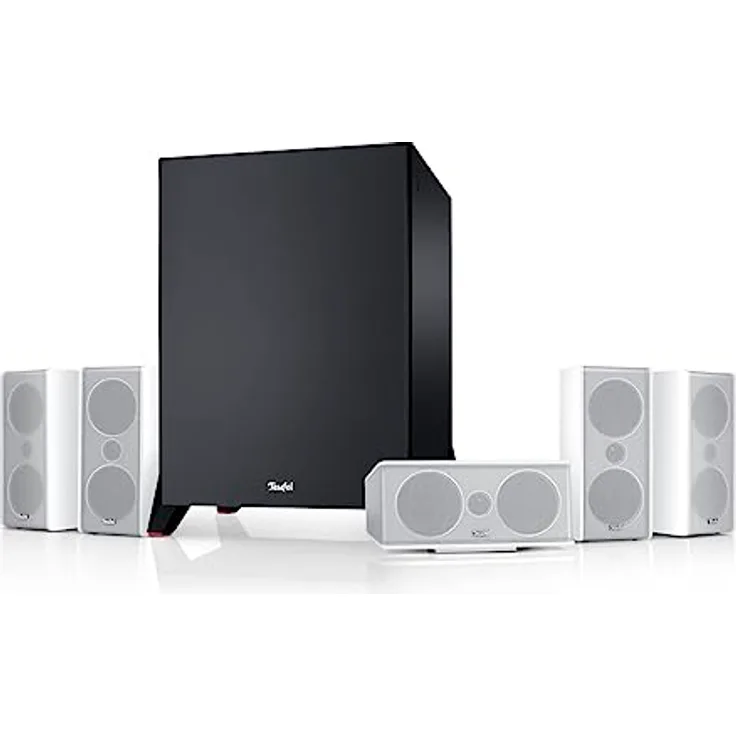 Teufel CONSONO 35 Mk3 Power Edition 5.1 Set - Heimkino Lautsprecher mit Mächtiger Subwoofer, Hi-Fi-Satelliten, Surround Soundanlage - weiß