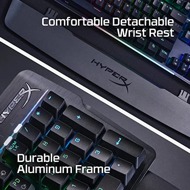 HyperX Alloy MKW100 – Mechanische Gaming-Tastatur, dynamische RGBBeleuchtung, Onboard-Speicher zum Speichern von Beleuchtungsprofilen, staubdichte mechanische Schalter, gebürsteter Aluminiumrahmen – Bild 3