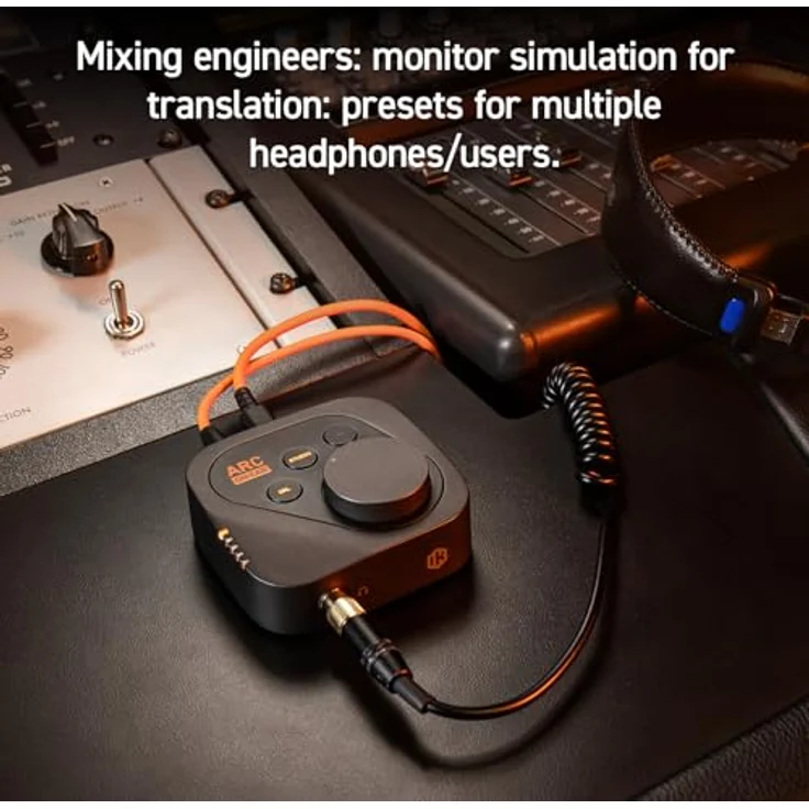 IK Multimedia Arc On-Ear, USB-DAC Kopfhörerverstärker mit 200 mW Leistung, Schwarz, inkl. 5 Voreinstellungen und Tragetasche – Bild 7