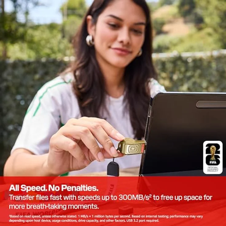SanDisk FIFA World Cup 2026 (Gold Edition) USB Flash Drive, 128 GB, USB-C 3.2 Gen 1 – Bild 5